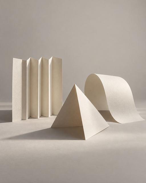 Folded Rhythm, by Elena Demostill, AI-generated still-life photography, 2026