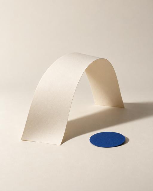 Paper Arc, by Elena Demostill, AI-generated still-life photography, 2026